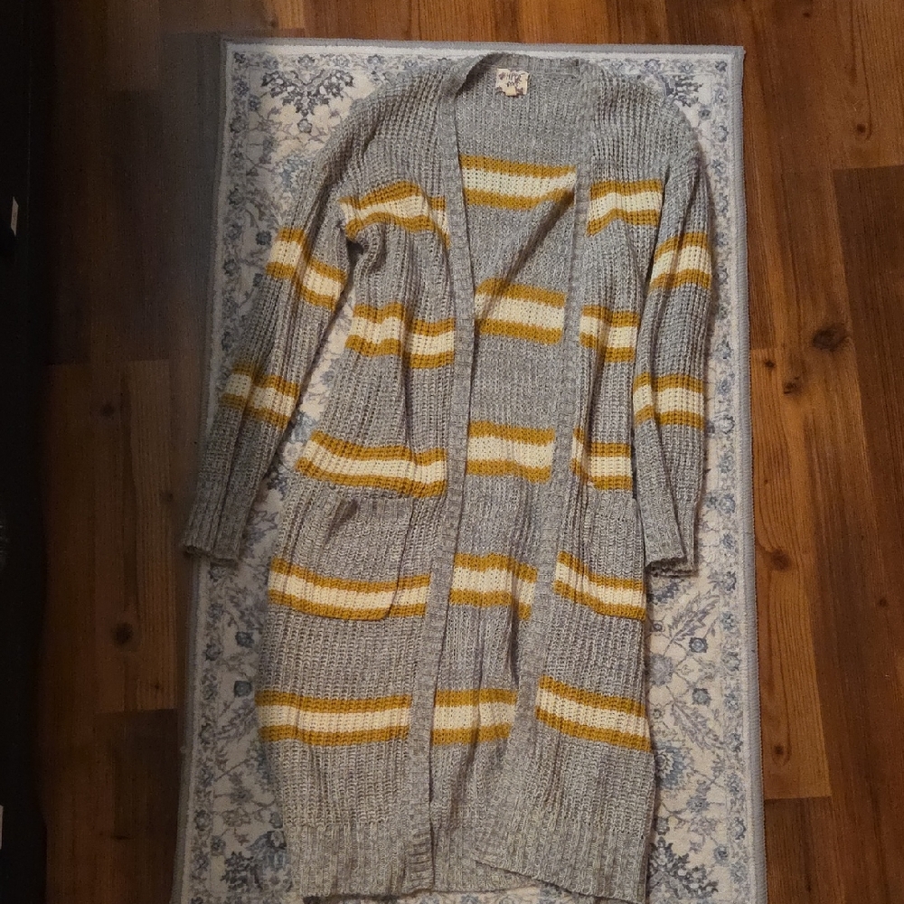 long knit cardigan